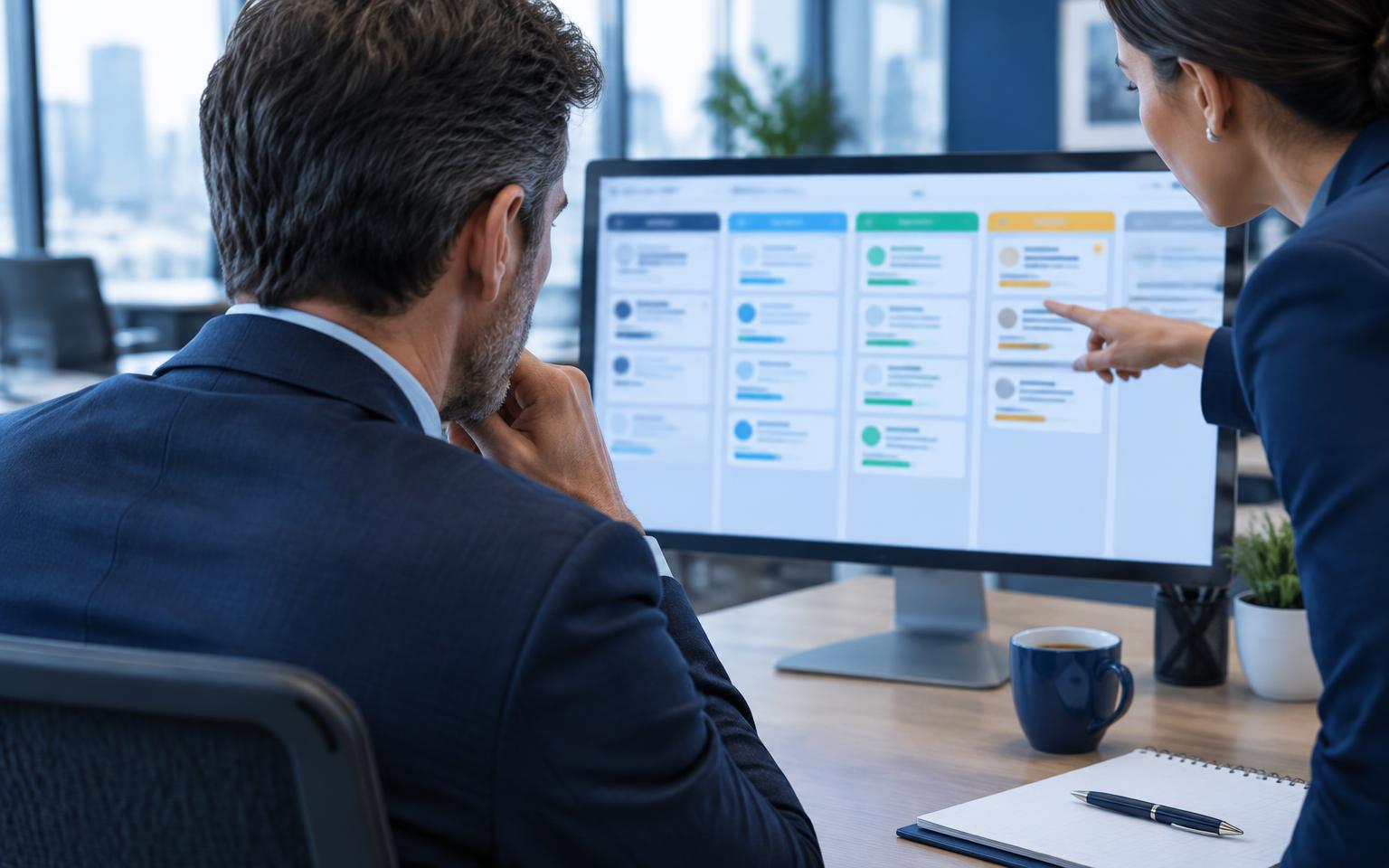 Equipo comercial revisando su pipeline de ventas en pantalla